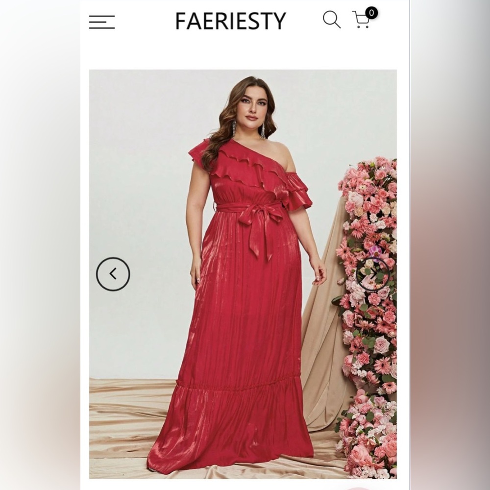 Red One-Shoulder Dress